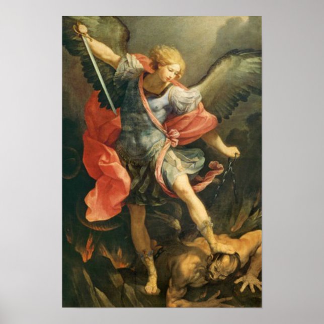 St. Michael der Erzengel Gebet Angel Poster (Vorne)