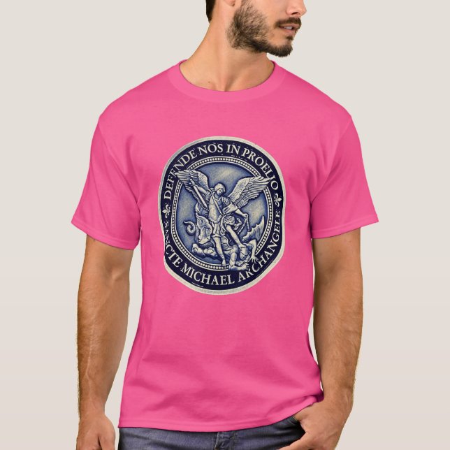 St. Michael Der Erzengel Gebet katholische Traditi T-Shirt (Vorderseite)