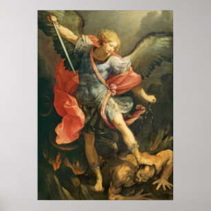 St. Michael, der Erzengel Katholischer Engel Relig Poster