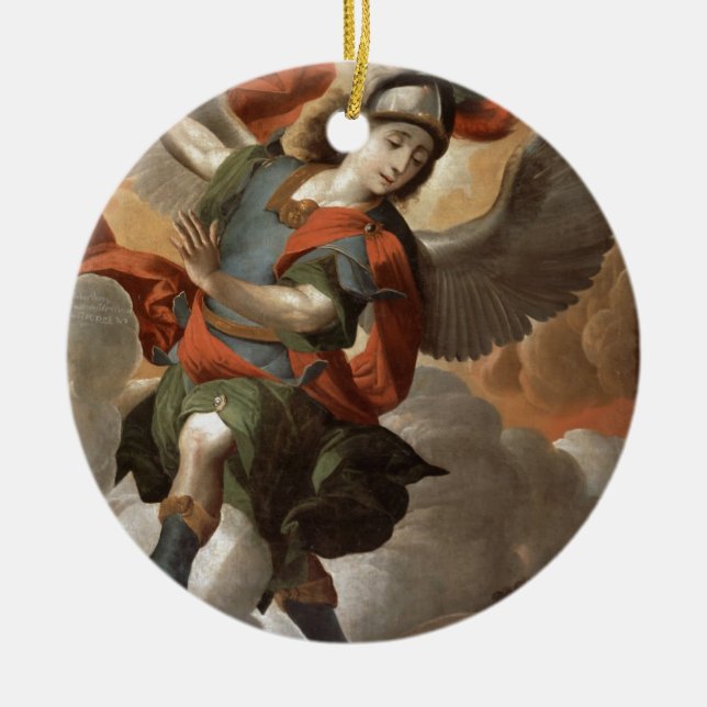 St Michael der Erzengel Keramikornament (Vorne)