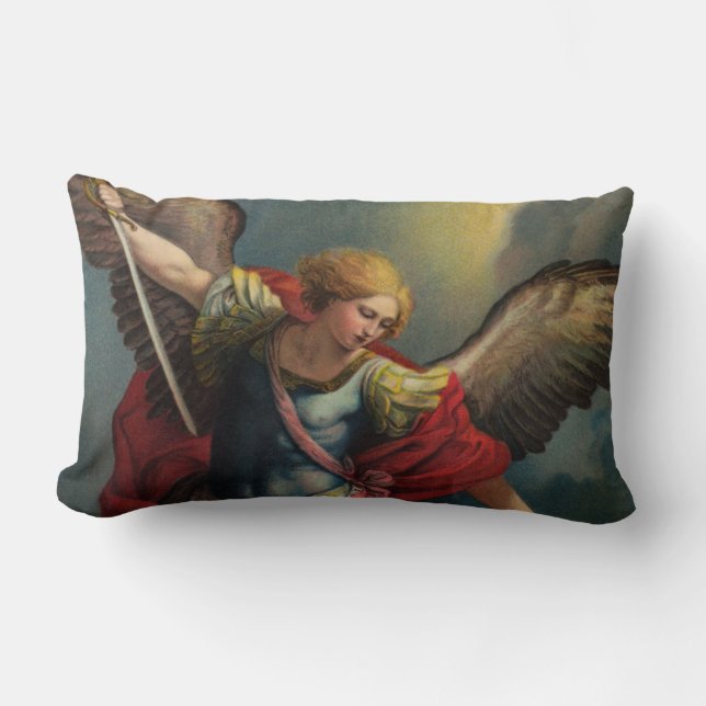 St. Michael der Erzengel Lumbar Pillow Lendenkissen (Vorderseite)
