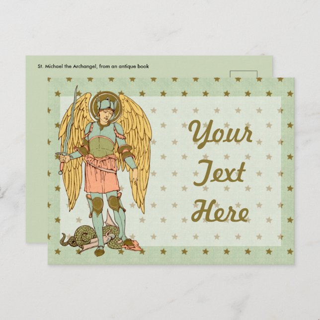 St. Michael der Erzengel (RLS 12) Postkarte (Vorne/Hinten)