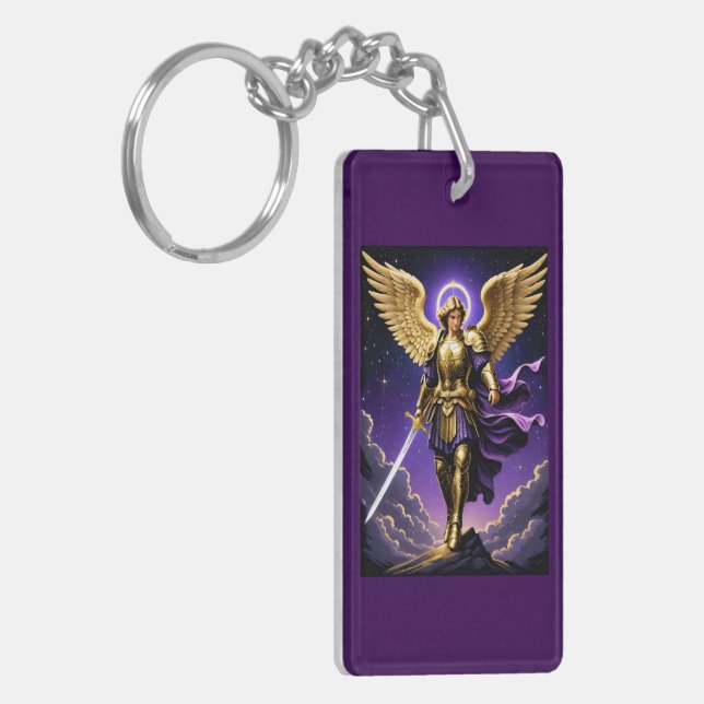 St. Michael der Erzengel römisch-katholisch Schlüsselanhänger (Vorderseite links)