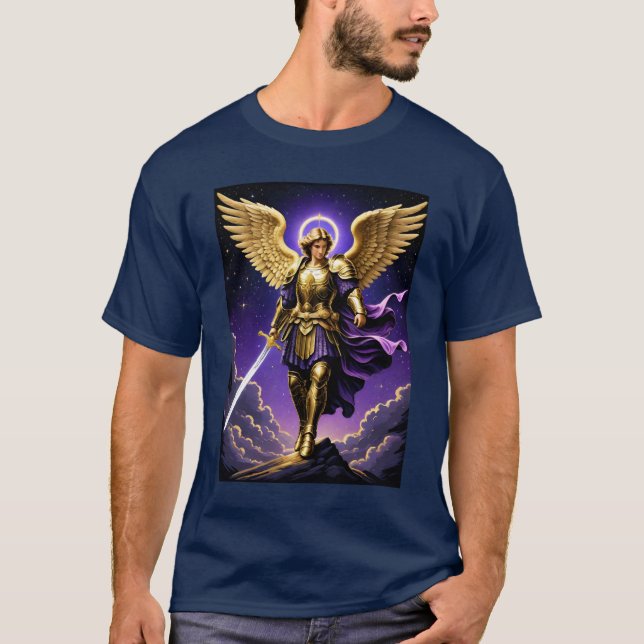 St. Michael der Erzengel römisch-katholisch T-Shirt (Vorderseite)