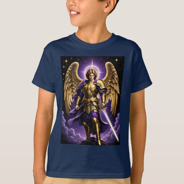 St. Michael der Erzengel römisch-katholisch T-Shirt (Vorderseite)