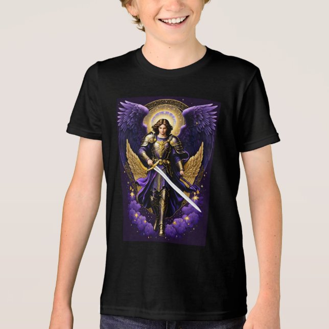 St. Michael der Erzengel römisch-katholisch Tri-Blend Shirt (Vorderseite)