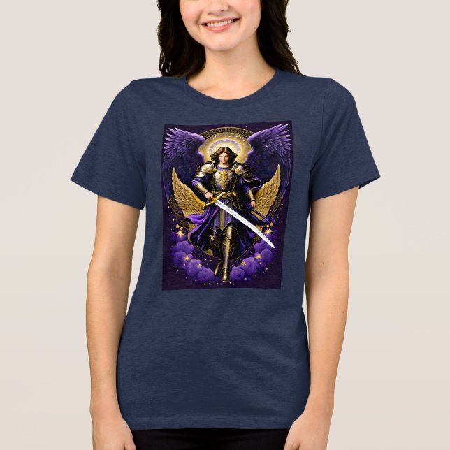 St. Michael der Erzengel römisch-katholisch Tri-Blend Shirt (Vorderseite)