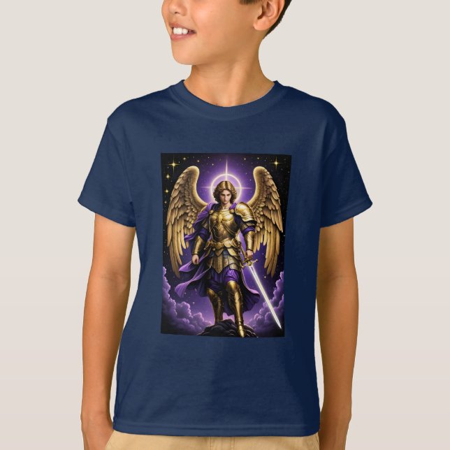 St. Michael der Erzengel römisch-katholisches Kind T-Shirt (Vorderseite)