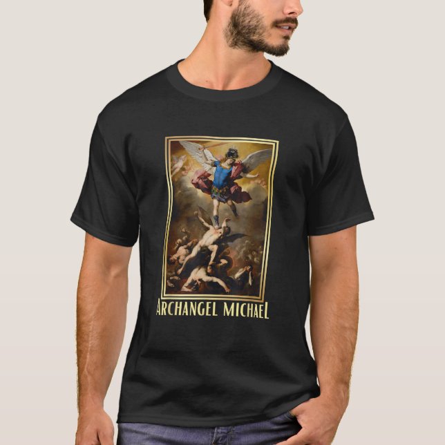St. Michael, der Erzengel-Schutzpatron T-Shirt (Vorderseite)