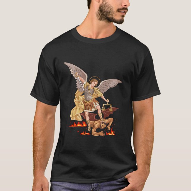 St. Michael der Erzengel T-Shirt (Vorderseite)