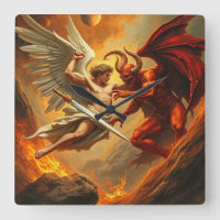 St. Michael der Erzengel tötet die Teufel-Uhr