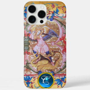 St. Michael, die Erzengel Monogram Antique Floral iPhone 16 Pro Max Hülle