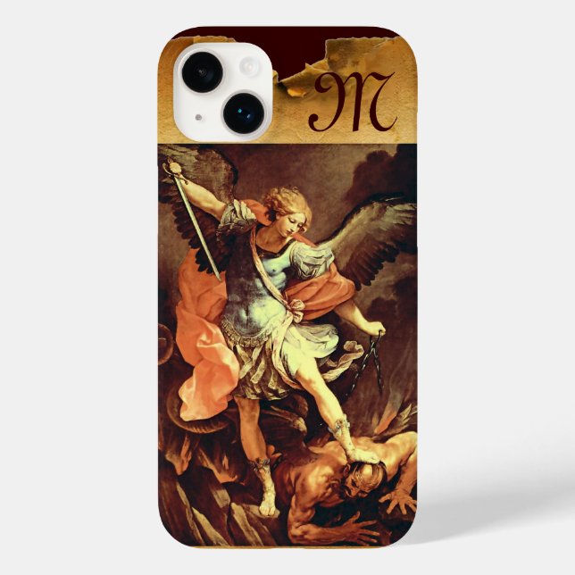 St. Michael die Erzengel Monogram Case-Mate iPhone Hülle (Rückseite)