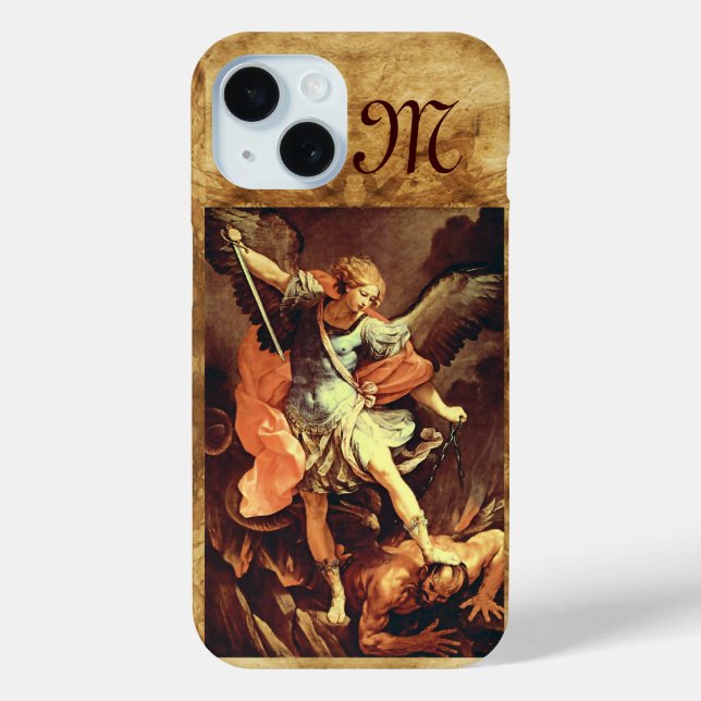 St. Michael die Erzengel Monogram Case-Mate iPhone Hülle (Rückseite)