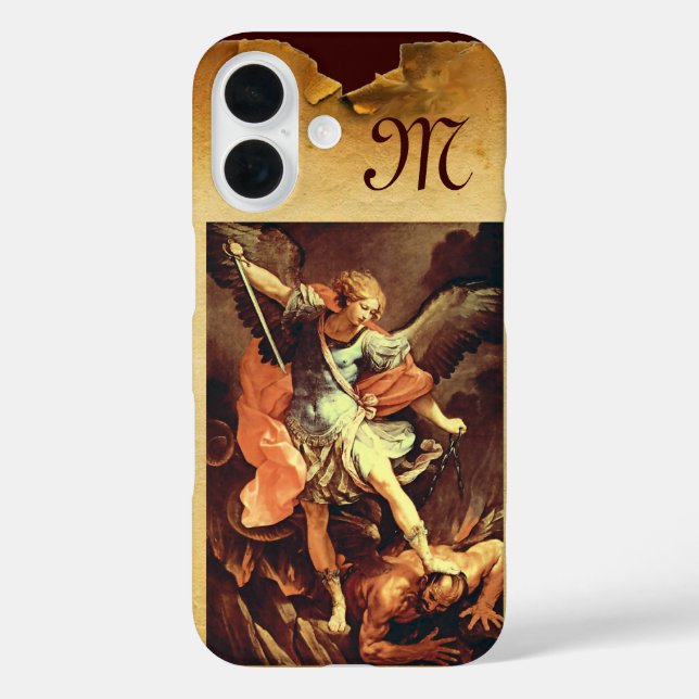 St. Michael die Erzengel Monogram Case-Mate iPhone Hülle (Rückseite)