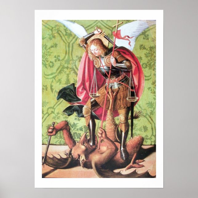 ST. MICHAEL , DRAGON UND JUSTIZ POSTER (Vorne)