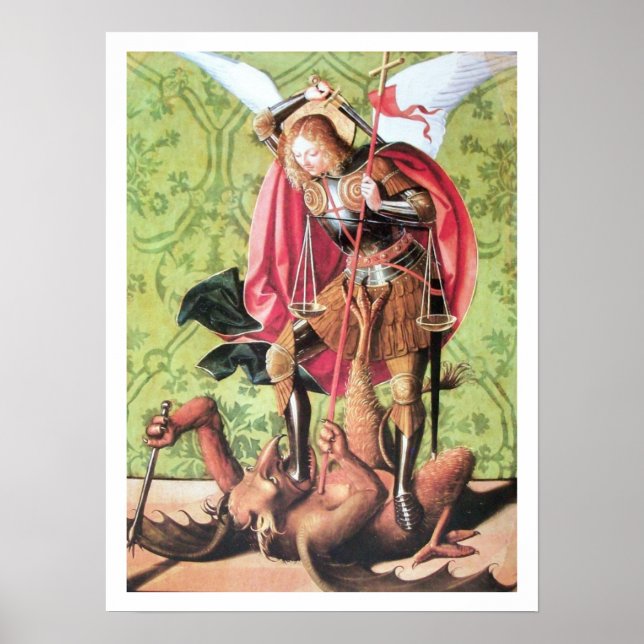 ST. MICHAEL , DRAGON UND JUSTIZ POSTER (Vorne)