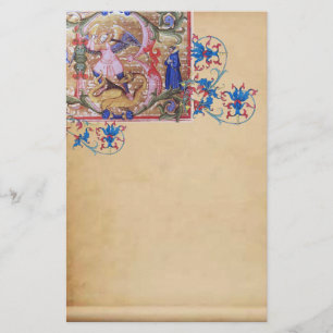 St. Michael, Erzengel Antikes Blumenmuster Briefpapier