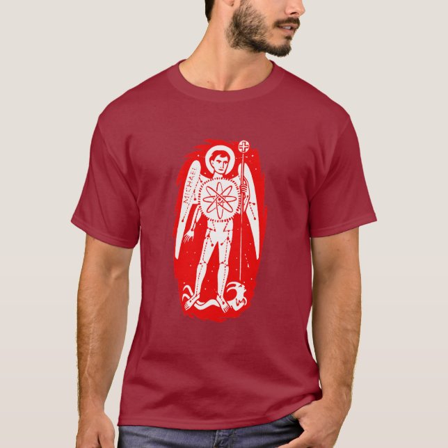 St Michael, Erzengel des Atoms T-Shirt (Vorderseite)