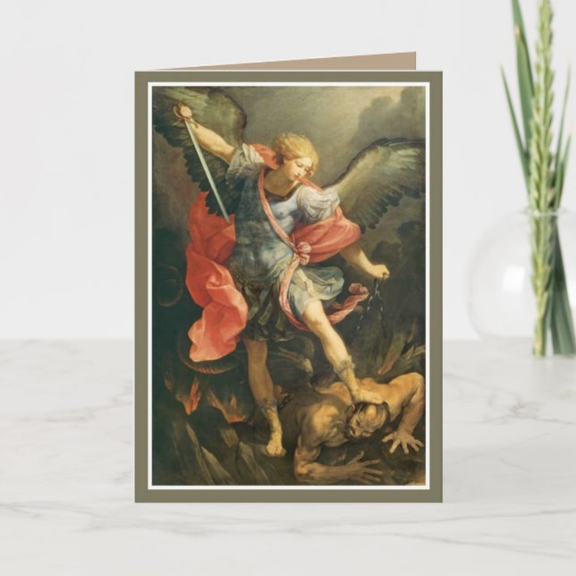 St. Michael, Erzengel Gebet Karte (Vorderseite)