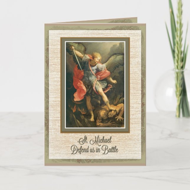 St. Michael, Erzengel Gebet Karte (Vorderseite)