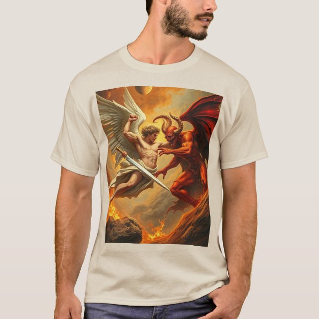 St. Michael, Erzengel Männer-T-Shirt T-Shirt (Vorderseite)
