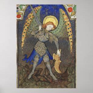 St. MICHAEL ERZENGEL MIT TEUFEL Poster