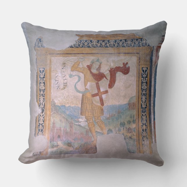 St Michael (Fresko) Kissen (Vorderseite)