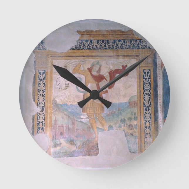St Michael (Fresko) Runde Wanduhr (Vorderseite)