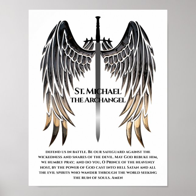 St. Michael Gebet zum Schutz Poster (Vorne)