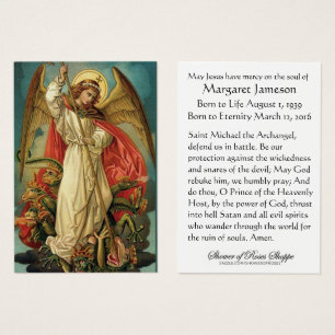 St. Michael Katholische Beerdigungskarte -
