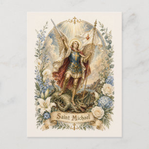 St. Michael Katholisches Ermutigungsgebet Postkarte