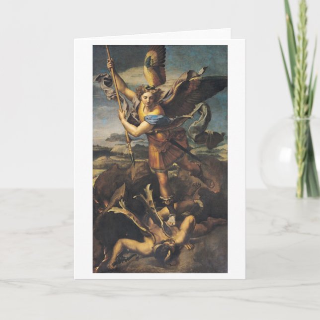 St. Michael Overwhelming the Demon, 1518 Karte (Vorderseite)