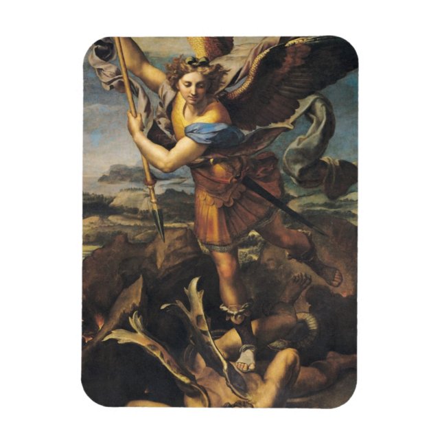 St. Michael Overwhelming the Demon, 1518 Magnet (Vertikal)