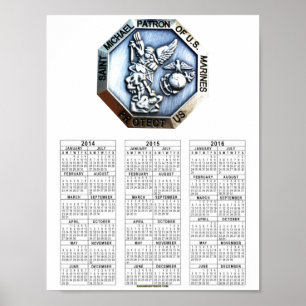 ST. MICHAEL PATRON SAINT OF MARINES POSTER
