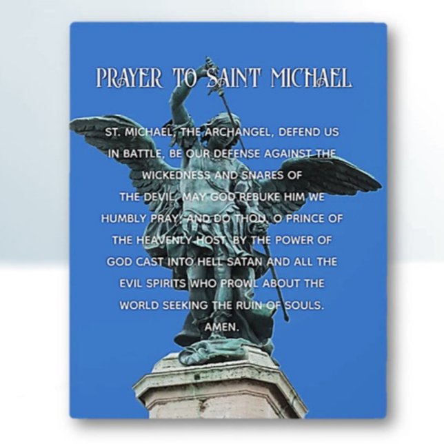 St. Michael Prayer easel tabletop Plaque Fotoplatte (Von Creator hochgeladen)