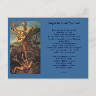 St. Michael Prayer Postkarte