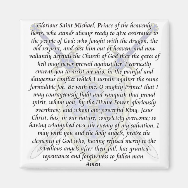 St. Michael - Schwerter und Schild Magnet (Vorne)