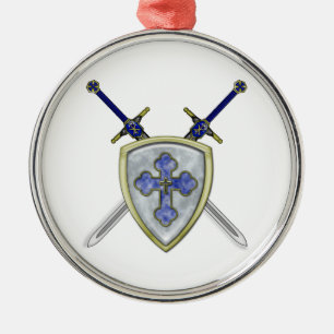 St Michael - Schwerter und Schild Ornament Aus Metall