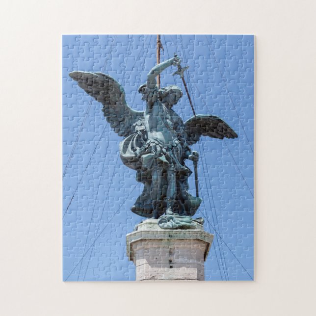 St. Michael statue - Castel Sant'Angelo top, Rom Puzzle (Vertikal)