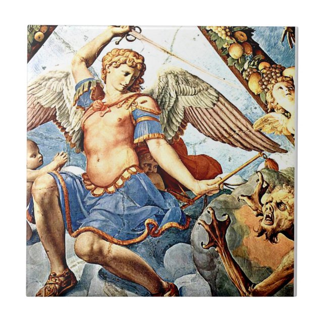 St. Michael the Archangel 22 Keramik Tile Fliese (Vorderseite)
