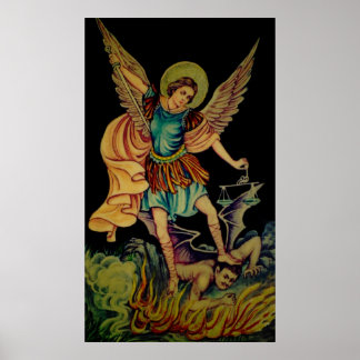 St. Michael The ArchAngel Canvas Print Poster