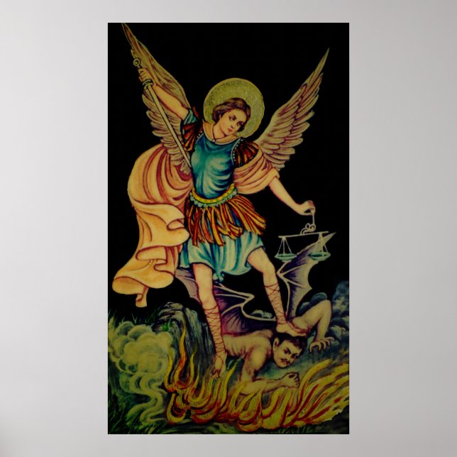 St. Michael The ArchAngel Canvas Print Poster (Vorne)