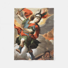 St Michael the Archangel Fleece Blanket