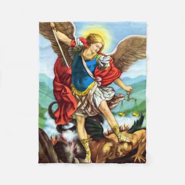 St. Michael the Archangel Katholic Fleece Blanket (Vorderseite)
