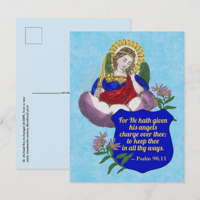 St. Michael the Archangel (M 009) Postkarte (Vorne/Hinten)