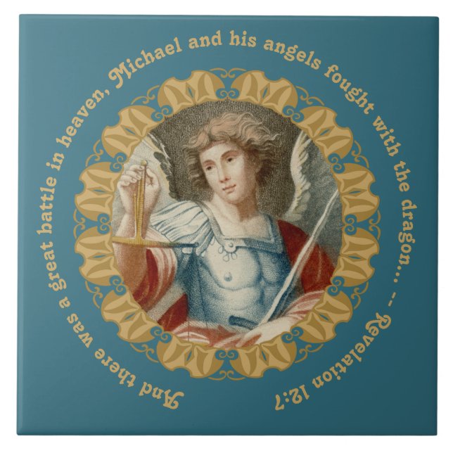 St. Michael the Archangel (M 010) Fliese (Vorderseite)