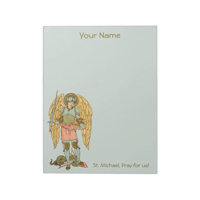 St. Michael the Archangel (RLS 12) 8.5"x11" Notizblock (Rotiert)