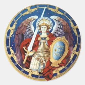 St. Michael The Archangel Round Sticker