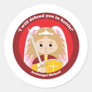 St. Michael the Archangel Runder Aufkleber